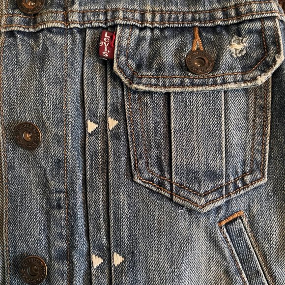 Rare Vintage Levi's X Pendleton Women's Boho Jean Vest Size Small - Picture 4 of 8